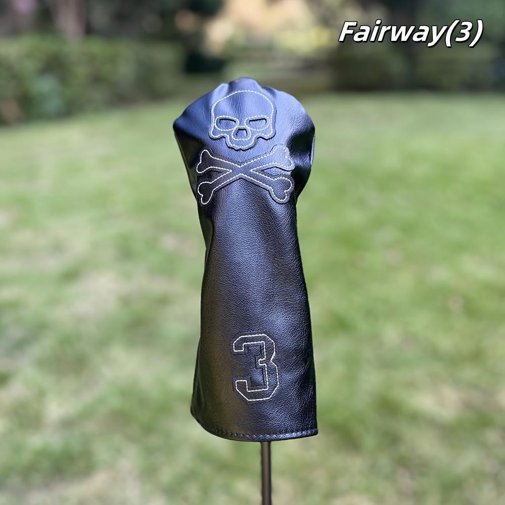 Fashionable Skull Pattern Golf Club Headcover, Golf Club Headcover for No. 1 No. 3 No. 5 No. H Club, Golf Accessories for Men & Women
