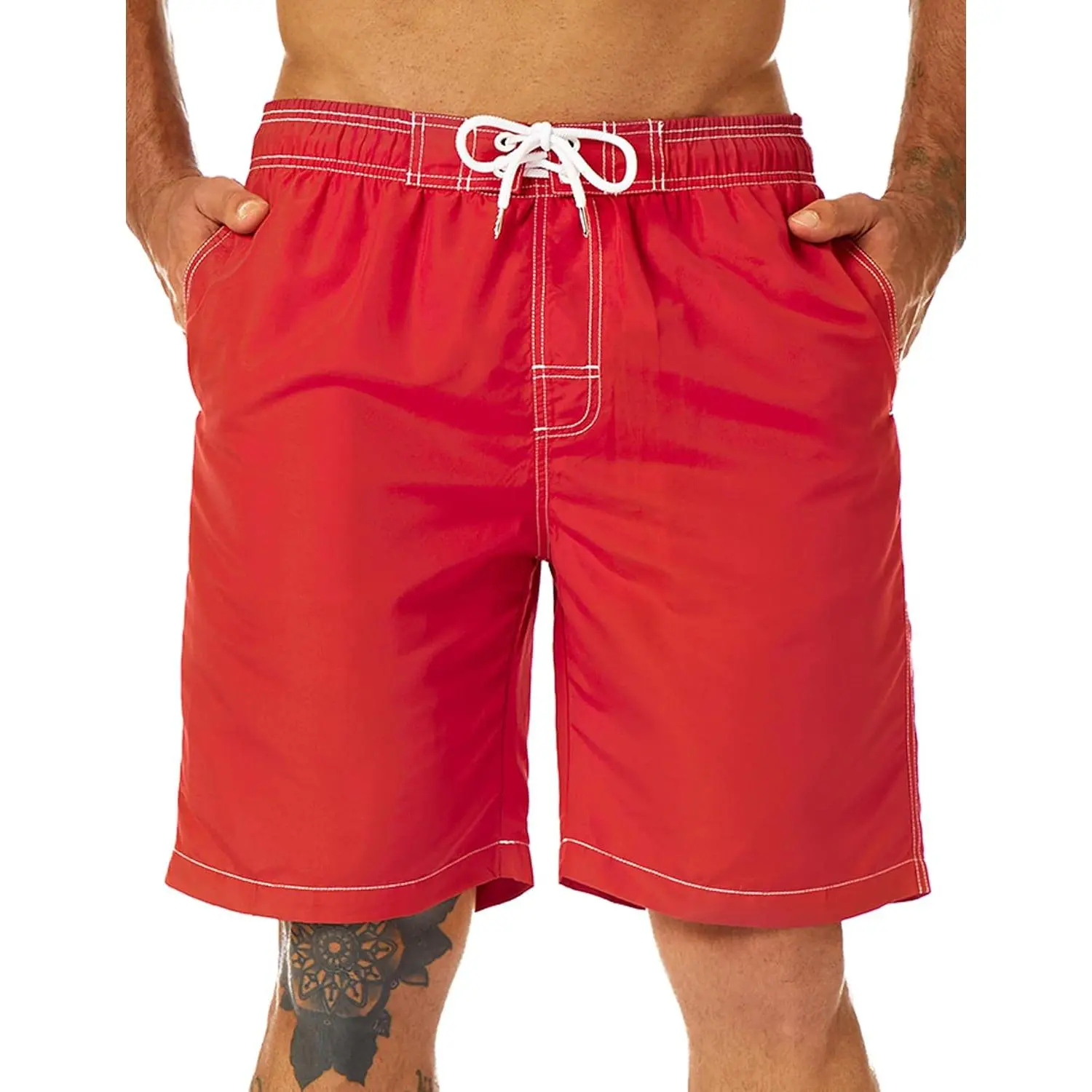 KAILUA SURF Mens Swim Trunks Long, Quick Dry Boardshorts, 9 Inches Inseam Bathing Suits with Mesh Lining