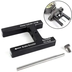 Brake Adjustment Tool, Brake Booster Rod Adjustment Tool, Brake booster with master cylinder,Pushrod Power For Adjustable Braking Distance of Brake Pedal(N48 Magnetic CNC Aluminum)