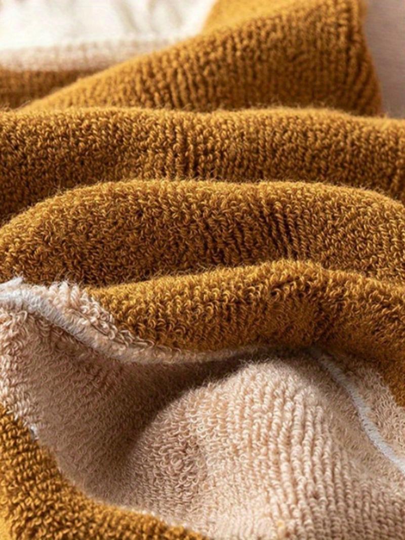 Thermal Lined Colorblock Striped Women's Socks, Soft Comfy Breathable Casual Socks for Daily Wear in Fall & Winter.