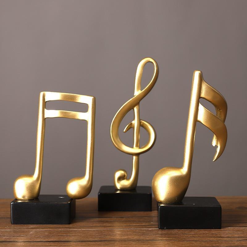 1pcs Modern Minimalist Music Note Decor Resin Ornament for Office Living Room TV Cabinet Entryway Home Decoration