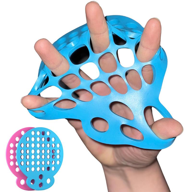New Adjustable Finger Stretcher - Hand Grip Strengthener & Finger Flexibility Exercise Net for Enhanced Grip Strength, Wrist Pain Relief & Quick Recovery | Perfect for Office Workers, Gamers, Musicians & Athletes | Durable Silicone, Portable Design, 4 Res