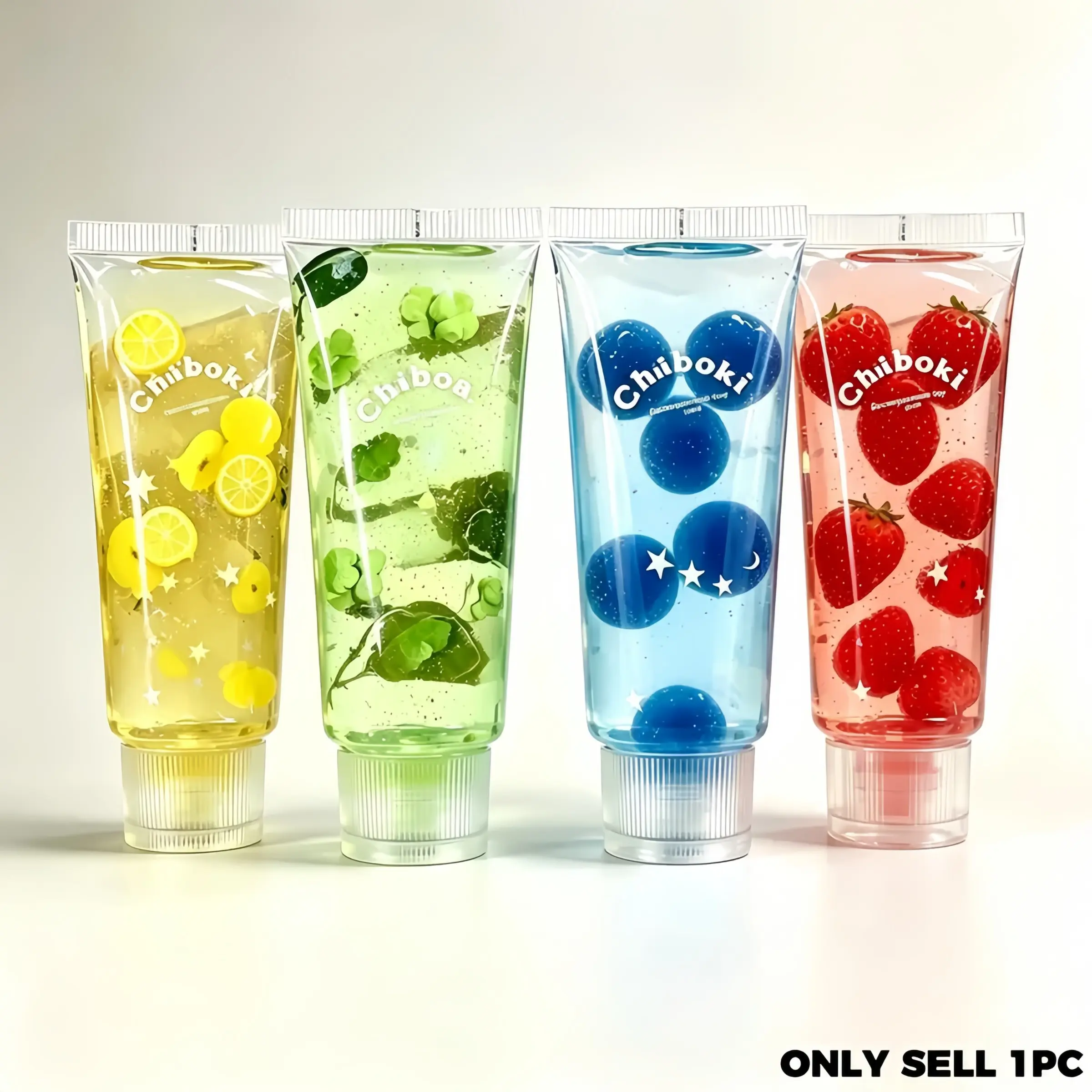 Acidic Jelly Soft Gel 4 Designs, Toothpaste Tube Transparent Gel Stress Relief Sensory Fidget Toy, No Residue Asmr Experience