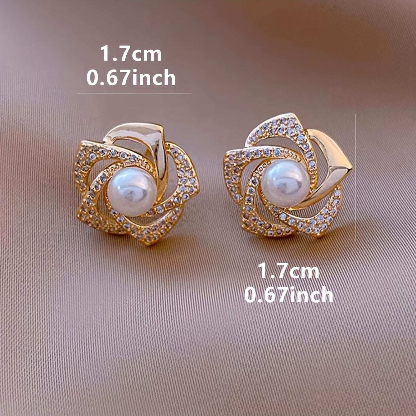 1 Pair of Vintage Elegant Temperament Simple High-end Fashion Flower Design Women's Daily Party Festival Versatile Earrings chain men Stainless Steel Link Necklace cross autumn rapper daughter 20 motif Pendant Crucifix nut Personalized Eye Photo Titanium