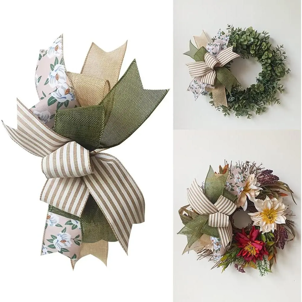 Bow for Wreath,Rustic Wreath Bows,Vintage Farmhouse Everyday Bow for Welcome Sign, Lantern Bow, Door Hanger Bow, Home Decorfidget toys