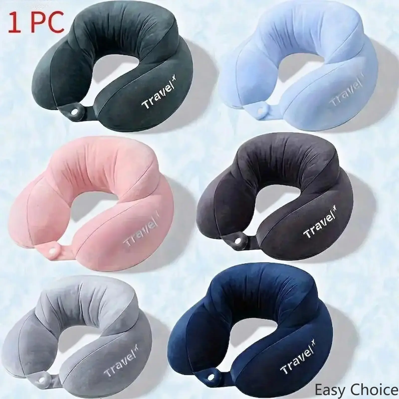 U-Shaped Soft Travel Neck Pillow, Ergonomic Support Cushion for Comfortable Sleep, All Season Portable Neck Rest for Long Flights, Road Trips, Office Naps & Daily Commute Travel Essentials