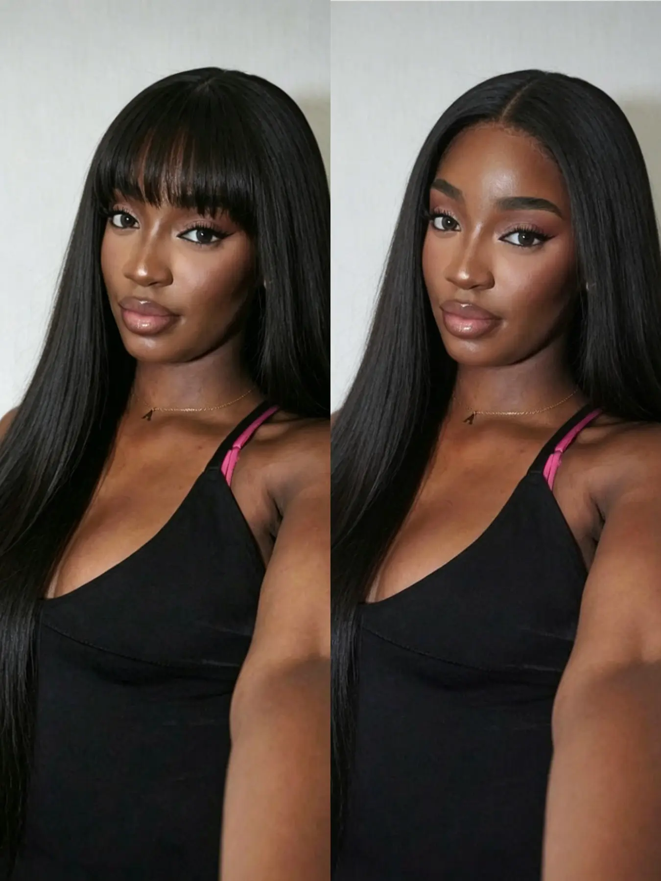 Human Hair Straight Wig Creating a Smooth, Polished Look, Long Black Style with 5x5 Glueless Lace Closure, Quick Wear Design and Natural Parting for Women, Glueless Straight Wigs, Beginner Friendly Wigs