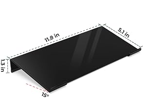 Computer Keyboard Stand for Desk 78 Keys, 11.8 x 5.1 Inch Keyboard Tray, Black Acrylic Keyboard Riser Lift, Apple Keyboard Holder