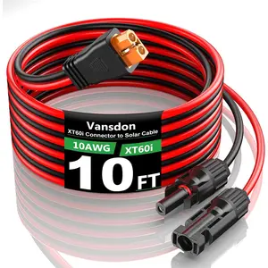 to XT60i Extension Cable 10AWG 10FT Connector to XT60i Adapter Charging Cable for Station, Generator, Panel, Battery, RV