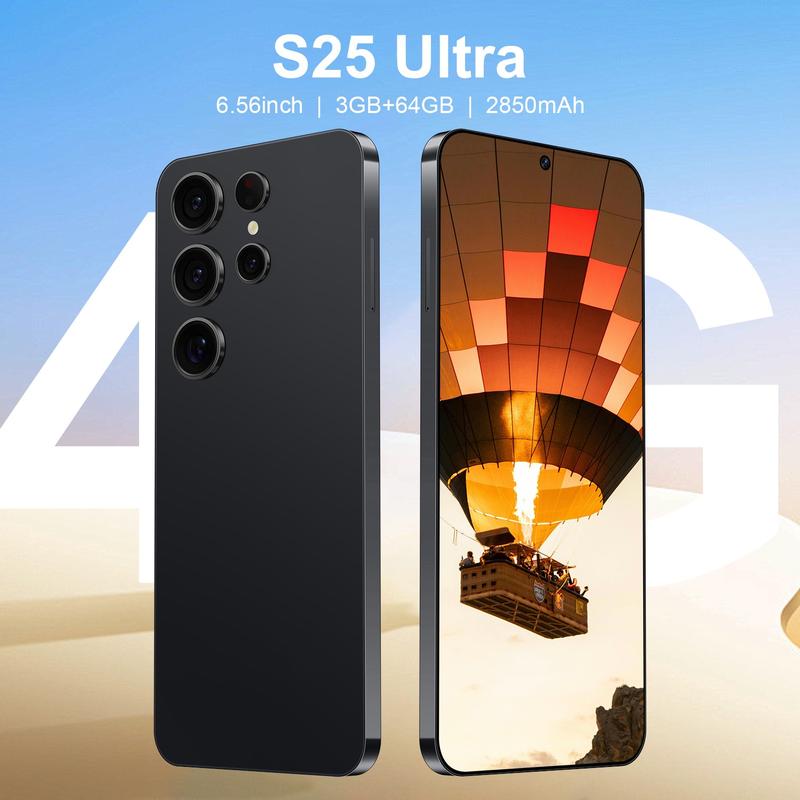S25 Ultra Unlocked Android Smartphone, 6.56-Inch Screen, Dual Sim Slot, Quad-Core Cpu, 4g Network, 3+64GB RAM, 2850mah Battery, Touch Pen Included