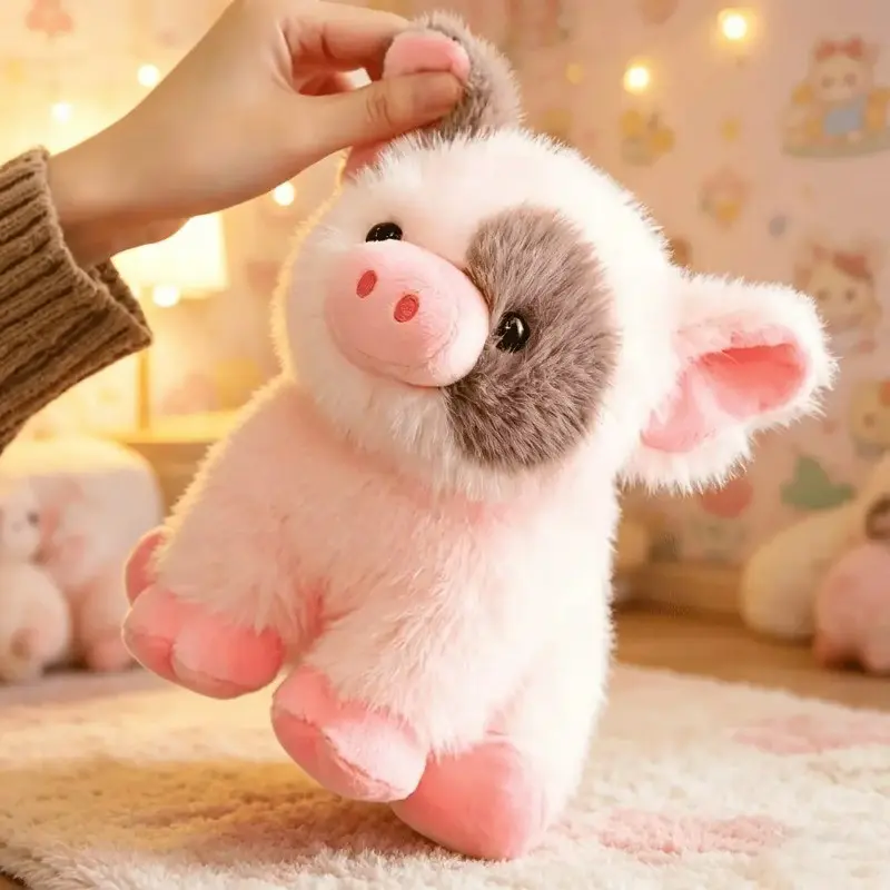 Cartoon Pig Plush Doll, Soft Huggable Stuffed Animal, Cute Plush Gift, Dual Color Option, Kids Gift, Halloween, Christmas, Birthday, Room Decor