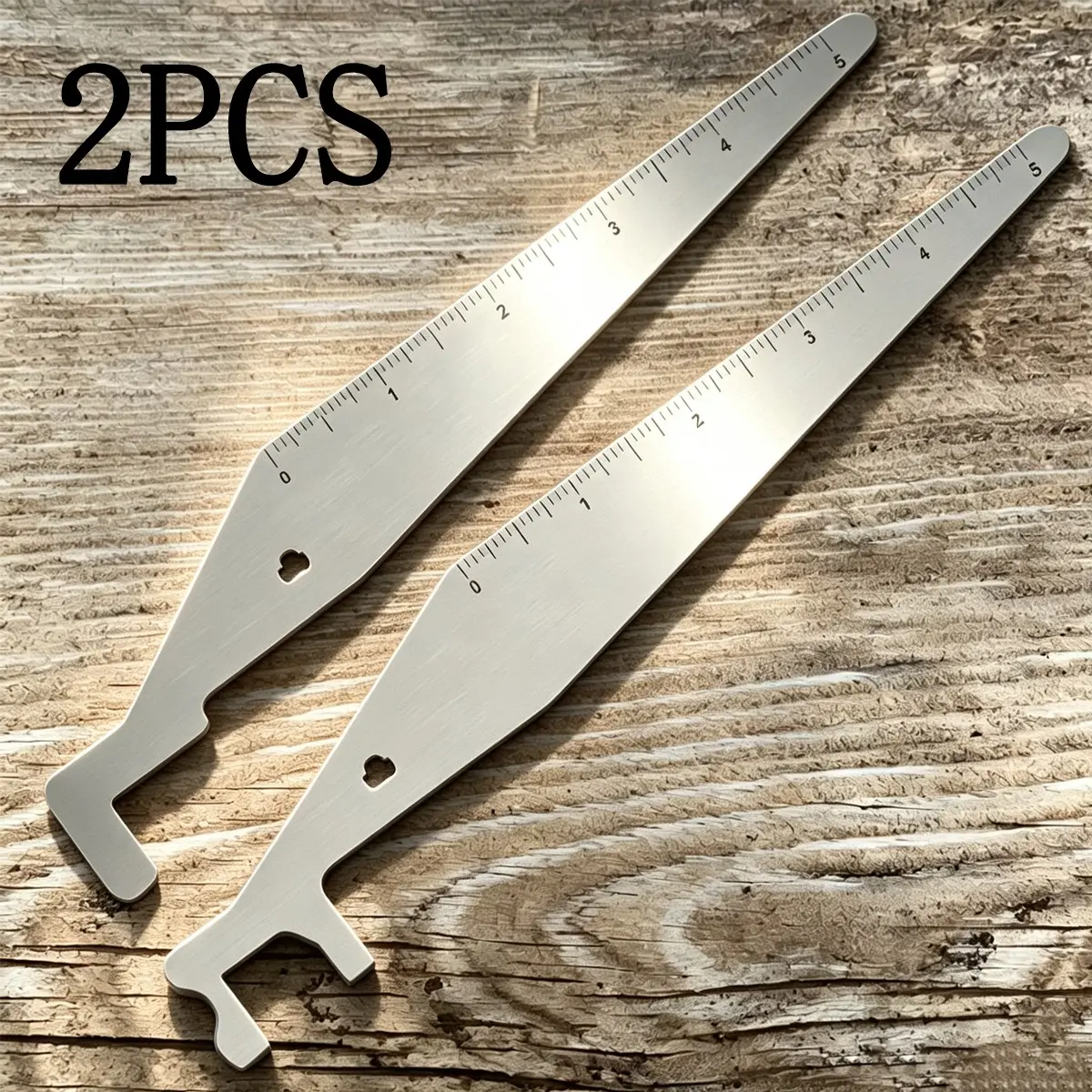 2-Piece Multi-Functional Emergency Wedges, High Hardness Stainless Steel, with Scale, Durable and Reliable Tools for Emergencies