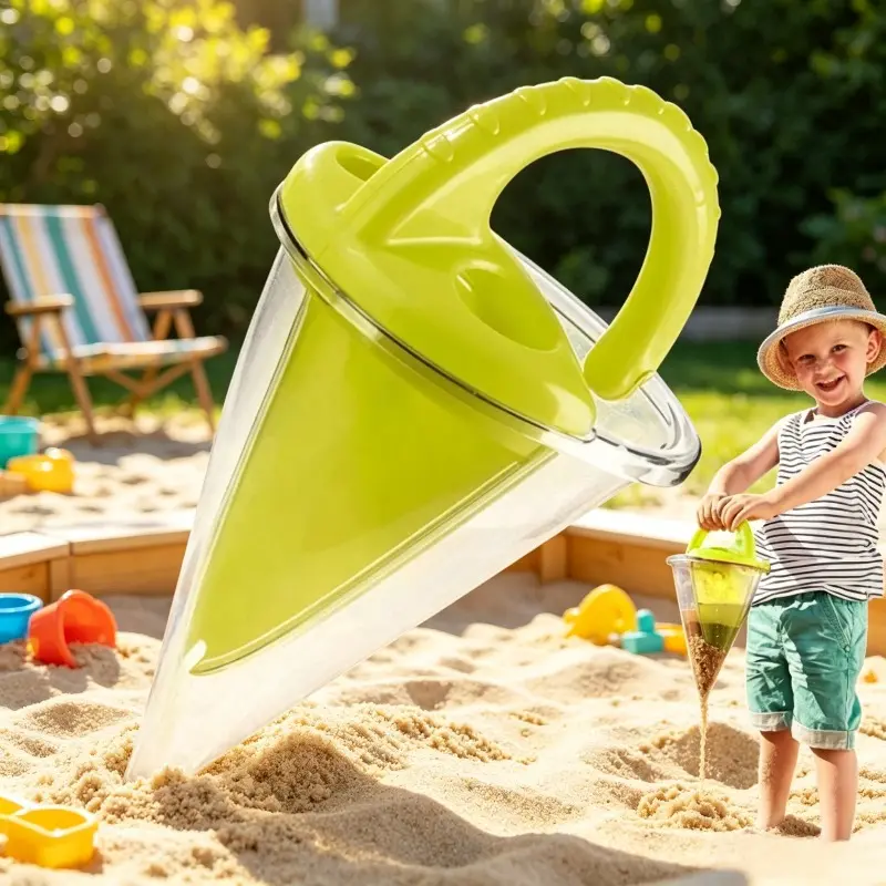 Sand Castle Building Set with Sand Funnel, Creative Beach Sand Toy for Kids, Sand Play, Sand & Water Mixing Molding Tool, DIY Educational Toy for Boys & Girls to Build Sandcastles at the Seaside Outdoors