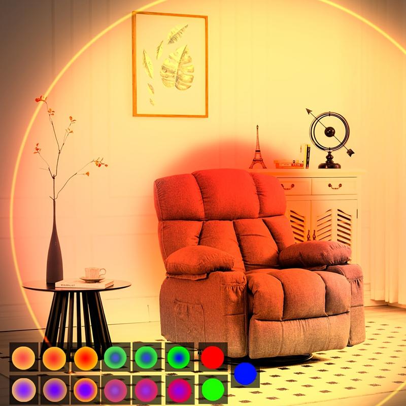 USB Rechargeable LED Night Light, RGB Color Changing Ambient Light with Motion-Sensor, Dimmable Indoor Light for Entryway, Bedside, Desk, Closet, Led Wall Light