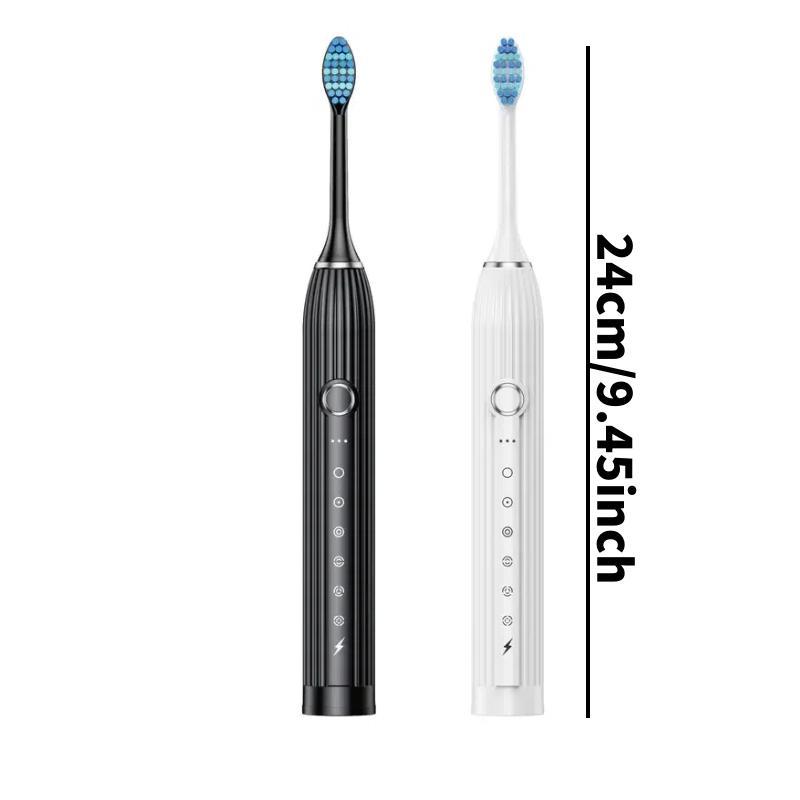 Electric Toothbrush Set, 1 Box Rechargeable Toothbrush & Replacement Brush Heads & Travel Box, Deep Cleaning Toothbrushes for Adults