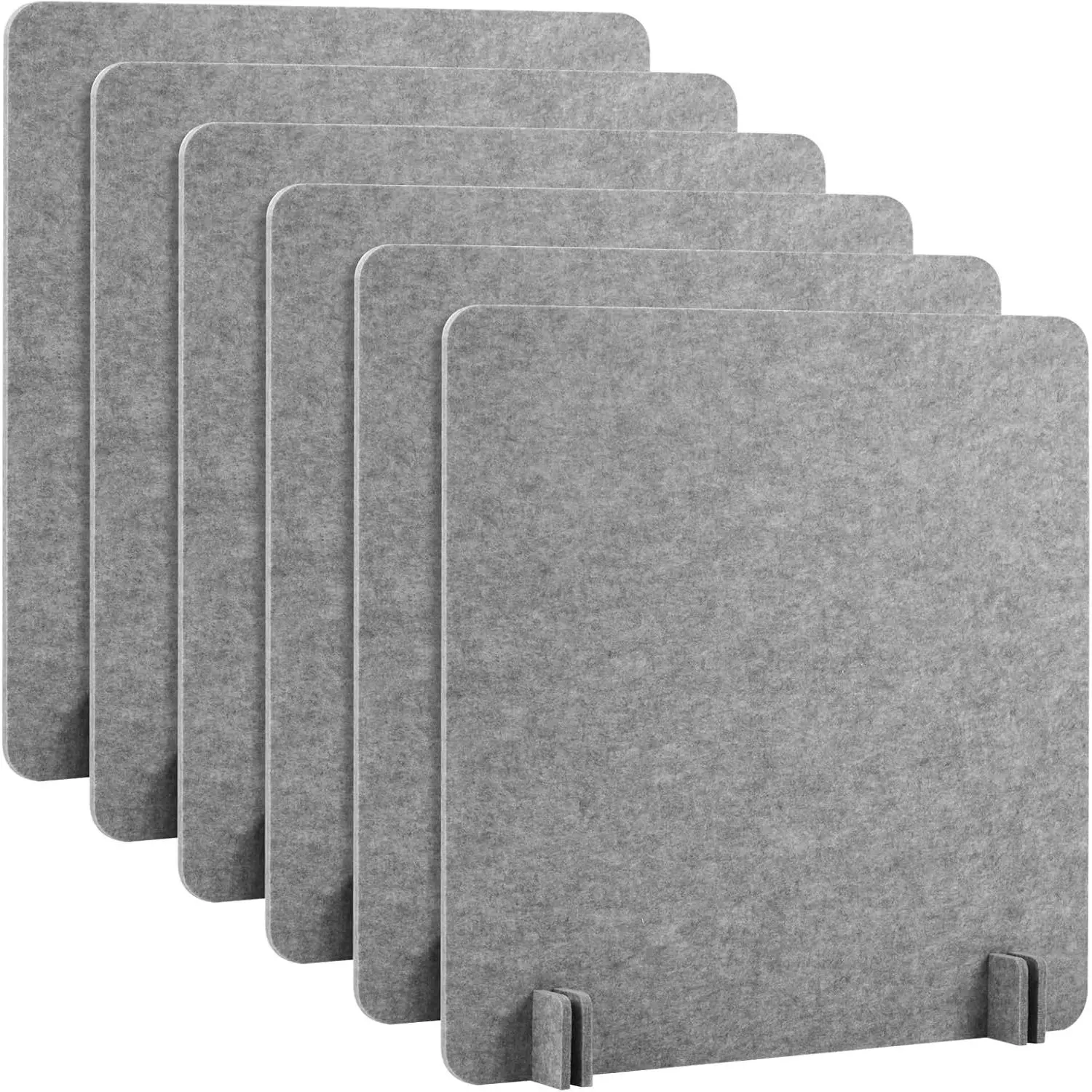 6 count Acoustic Desk Divider Partition  Panel 24 x 24",Light Gray | Soundproof Table Dividers for Classroom Office School, Noise Reducing  Boards Freestanding Partition for Students