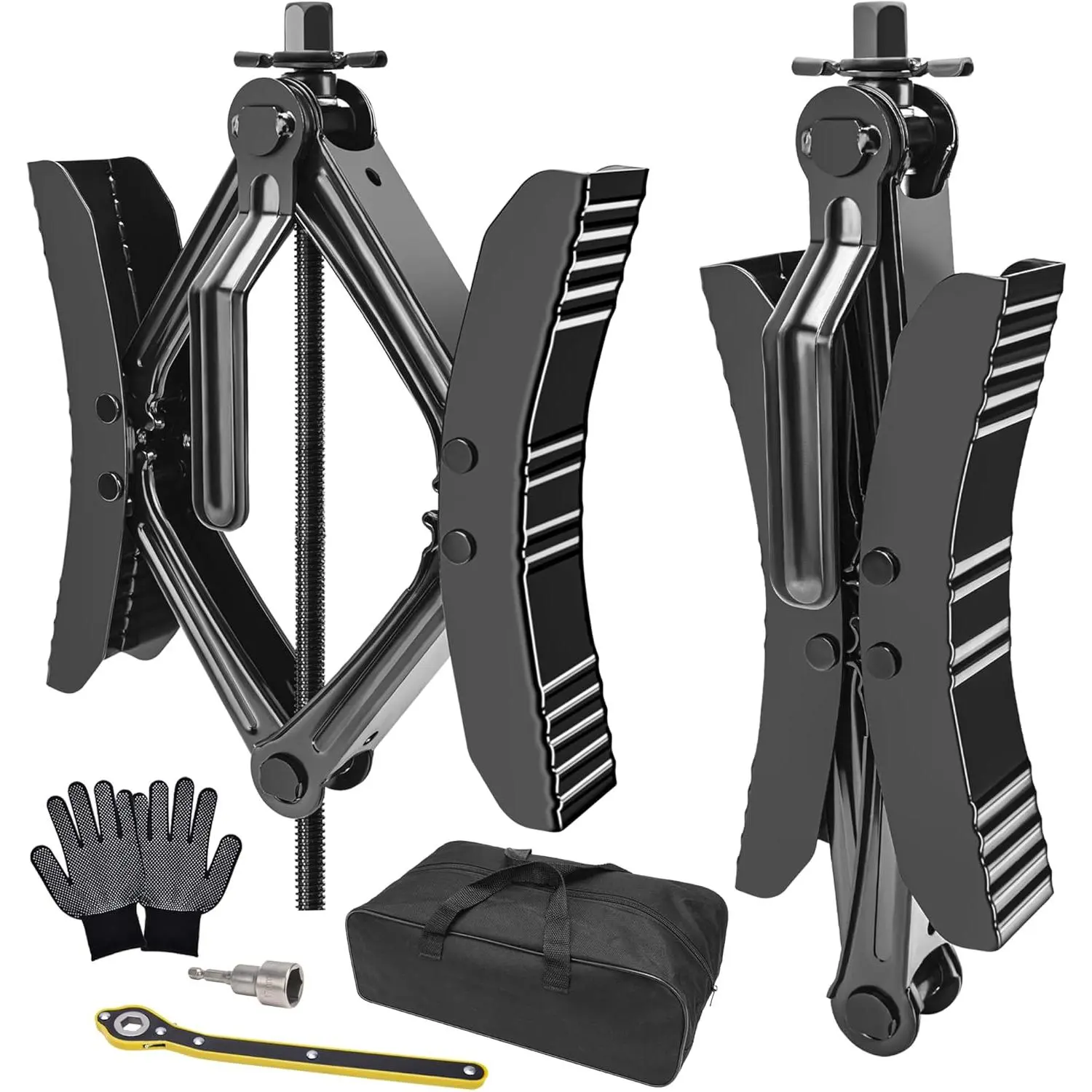 Camper Wheel Chock Stabilizer 2 Sets for RV Travel Trailer Heavy Duty X-Shaped RV Stabilizer Wheel Chock Anti-Move Tire Wheel Chock