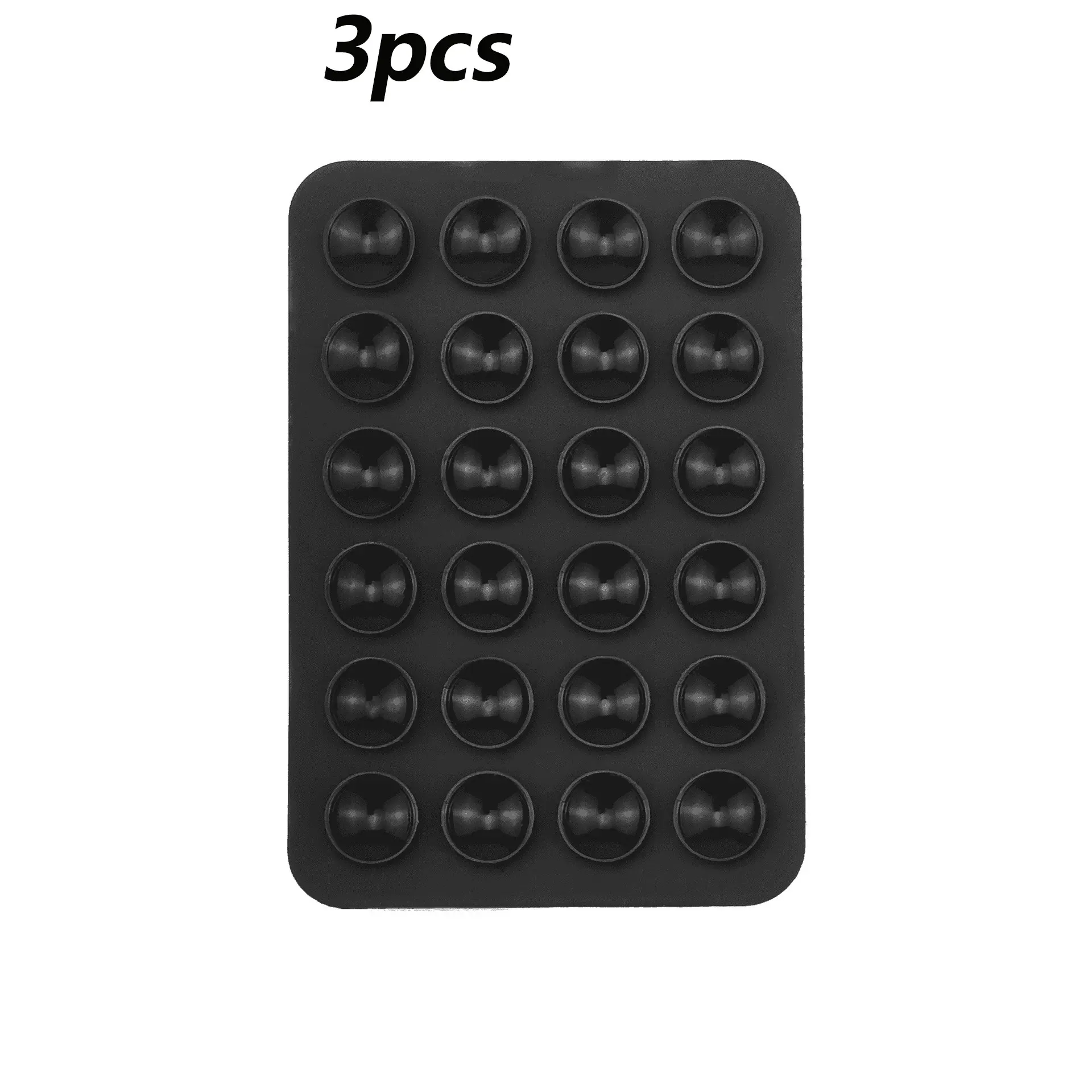 3pcs Silicone Phone Suction Cups with 24 Adhesive Pads, Easy to Clean, Enhanced Grip, Suitable for Various Surfaces, Cell Phone Mounts