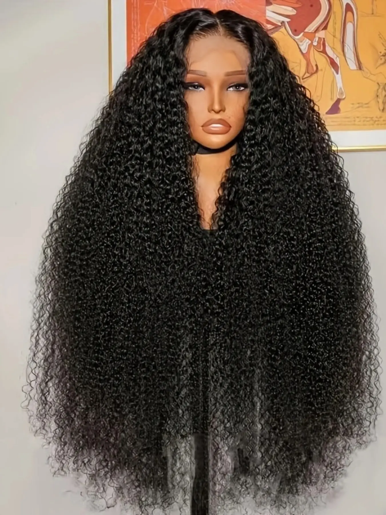 180 Density 26 Inch Long T-Wave Curly Wig, Natural Curl, Breathable Heat-Resistant Glueless Wig, Comfortable Daily Wear