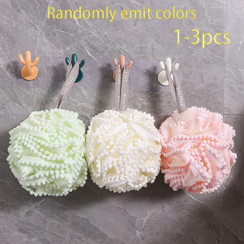1 Piece Durable Shower Ball with Hanging Loop, Reusable Durable Shower Sponge Ball for Home Bathroom Bathing
