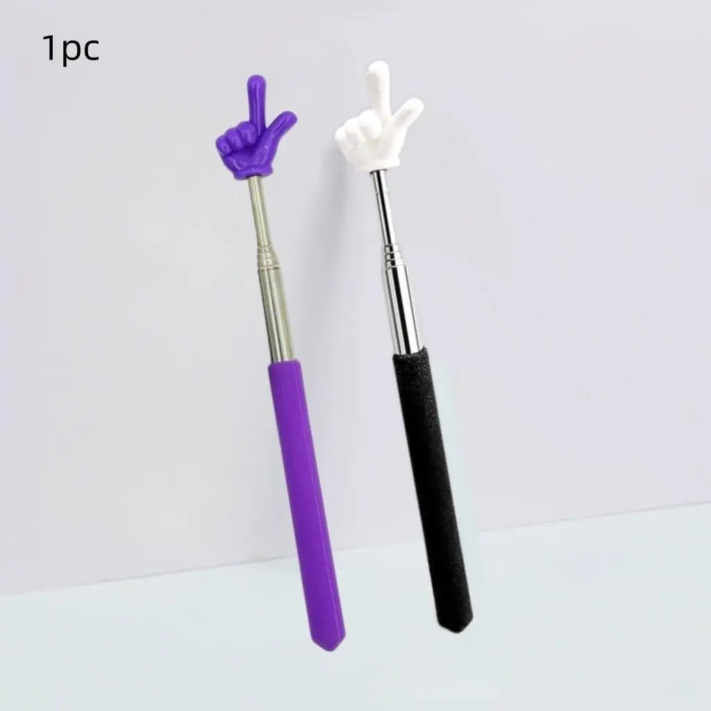 Extendable Colorful Finger Pointer Stick, Mini Retractable Teacher Pointer with Portability for Presentation, Whiteboard, Blackboard, Classroom Supplies