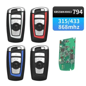 For BMW 5 7 Series F20 F30 F10 F01 F25 F15 KR55WK49863 With PCF7945P Chip CAS4/CAS4+/FEM Systems 315/433/868 Mhz Car Remote Key