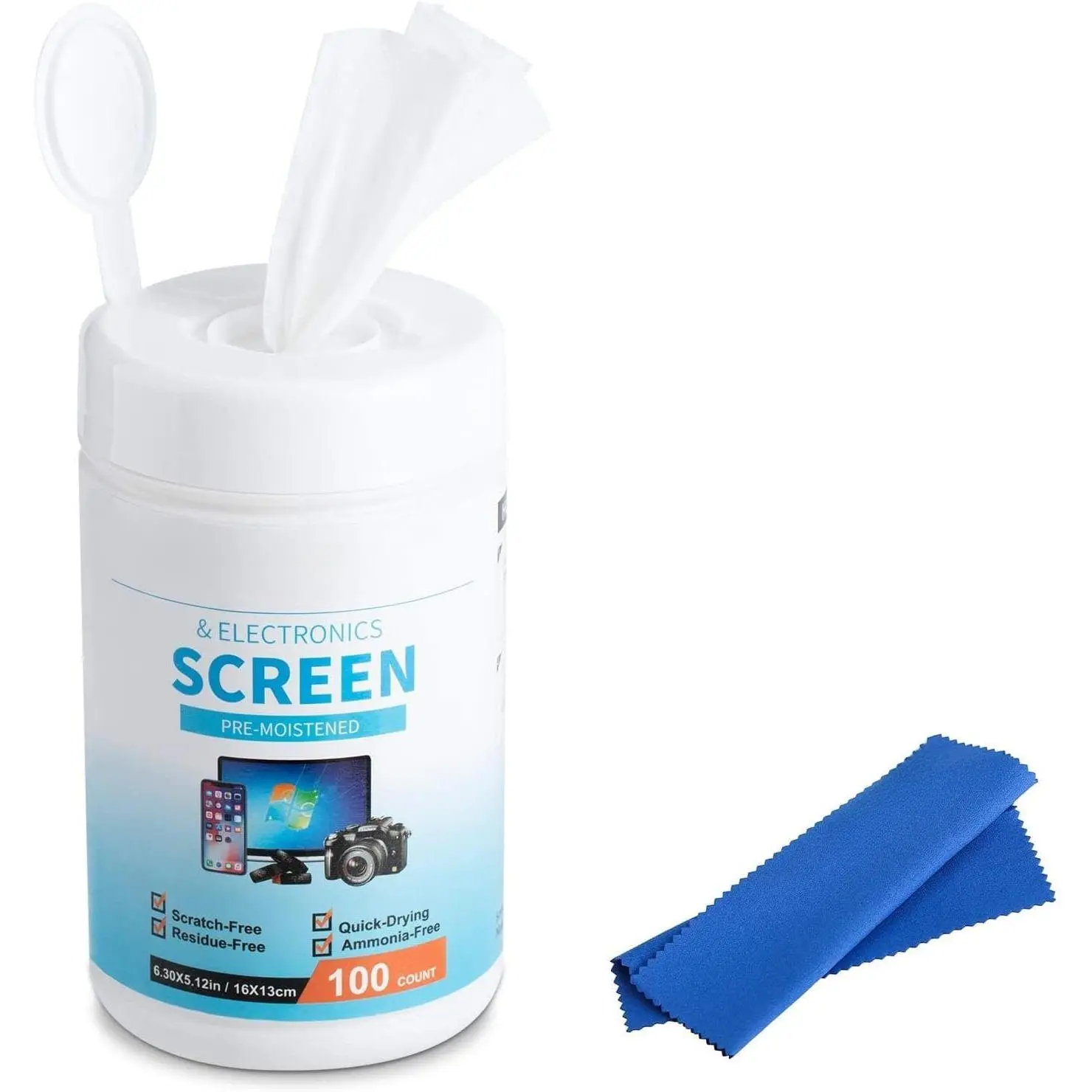 Wipes, Pre-Moistened  Screen Wipes for Electronics, Laptop Screen Wipes,   Cleaning Wipes for Glasses, Phones, Tablets, TV, LCD Screen