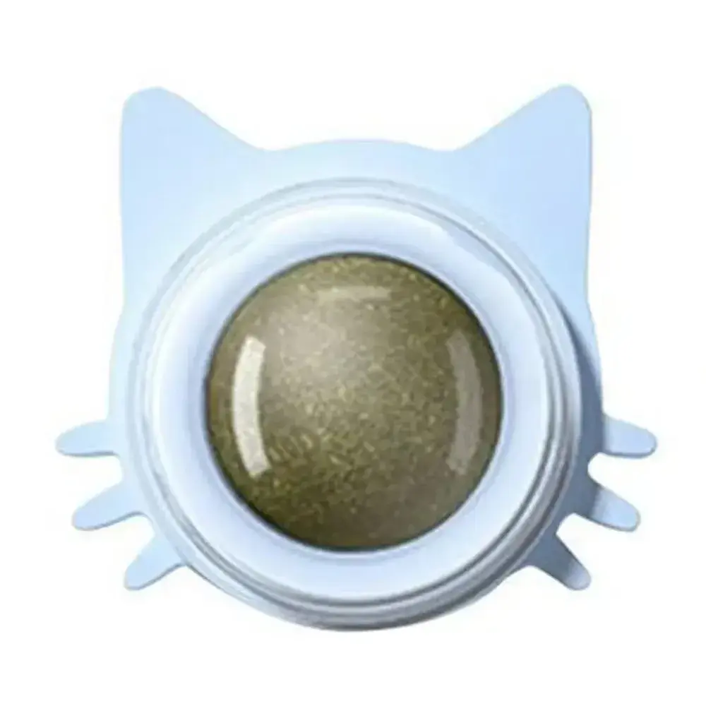 Rotatable Catnip Ball Toy - Natural, Healthy, Wall-Mounted Licking Treat for Kittens & Cats | Promotes Digestion & Fun!