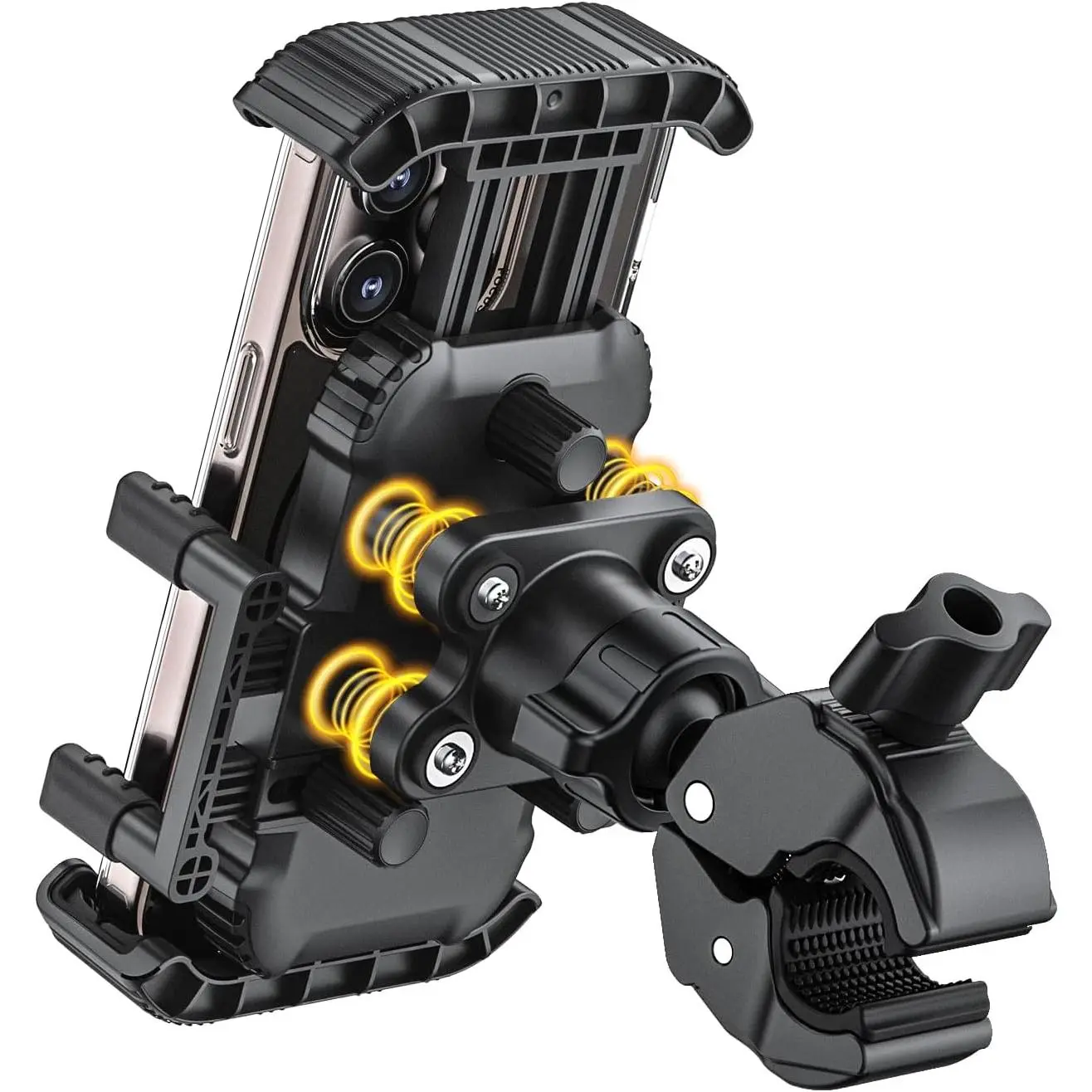 Phone Holder for Handlebar,  Phone Mount, Shock Absorbing Anti-Shake Phone Mount for  Scooter , Fits , , 4.7-7.2 Inch Smartphones
