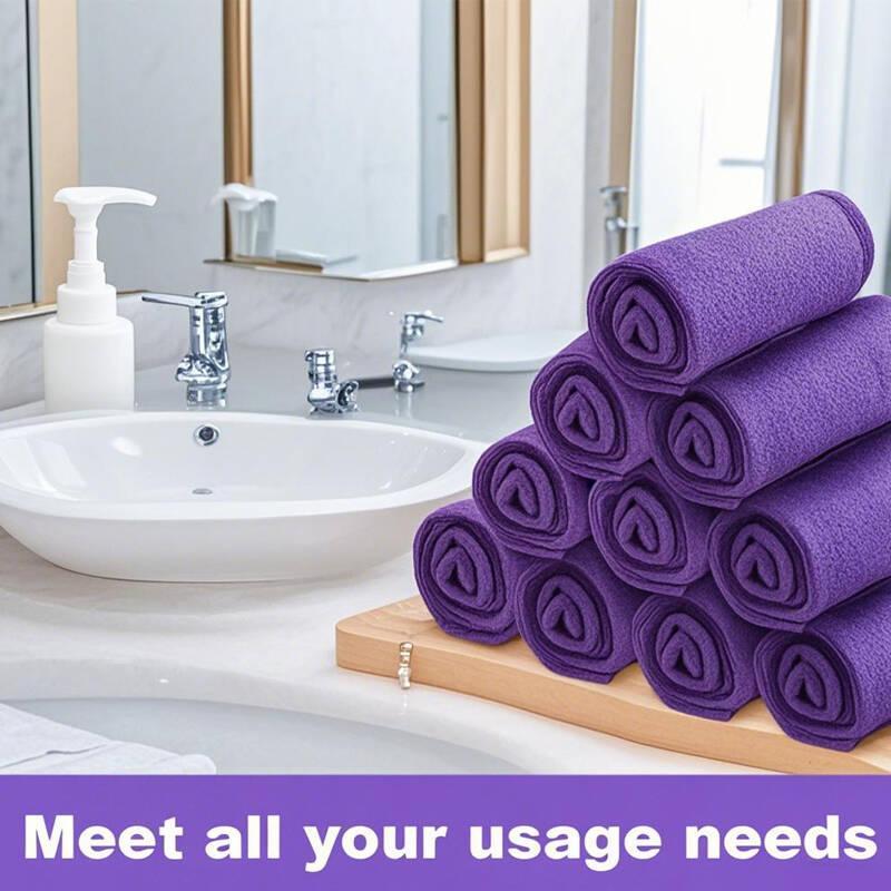 8/10/12 Pack Microfiber Towels, Reusable Kitchen Cleaning Towels, Soft Absorbent Car Wiping Cloths, Car Wash Microfiber Towel, Durable & Eco-Friendly