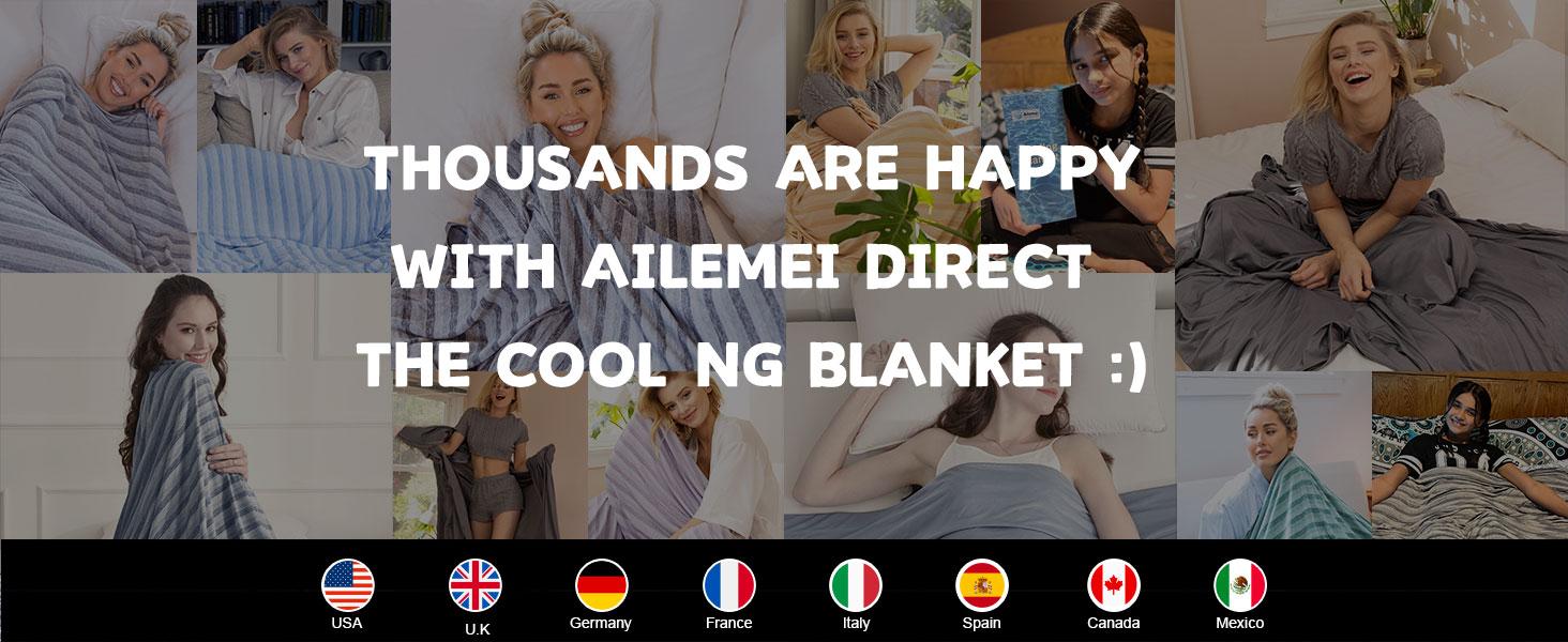 Cooling Blanket with Sided Cold Effect, Lightweight Breathable Summer Oversize Theme Bed, Transfer Heat to Keep Body Cool for Hot Sleepers Night Sweats, 108"x90"