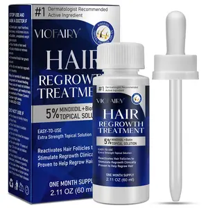 Viofairy Minoxidil Local Solution 60ML, Gentle Non-Irritating Formula, Hair and Beard Care, Improves Hair Thickness, 1 Bottle