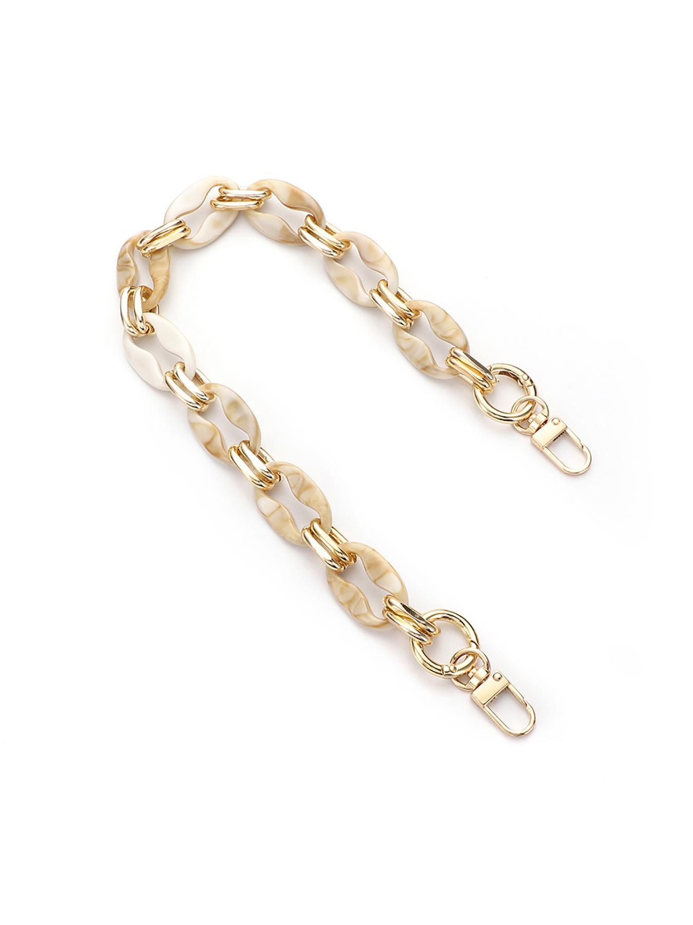 Fashionable Colorblock Arcyl Chain Bag Strap, Casual Versatile Bag Strap for Women & Men, All-match Bag Accessories for Daily Use, Adjustable Shoulder Strap