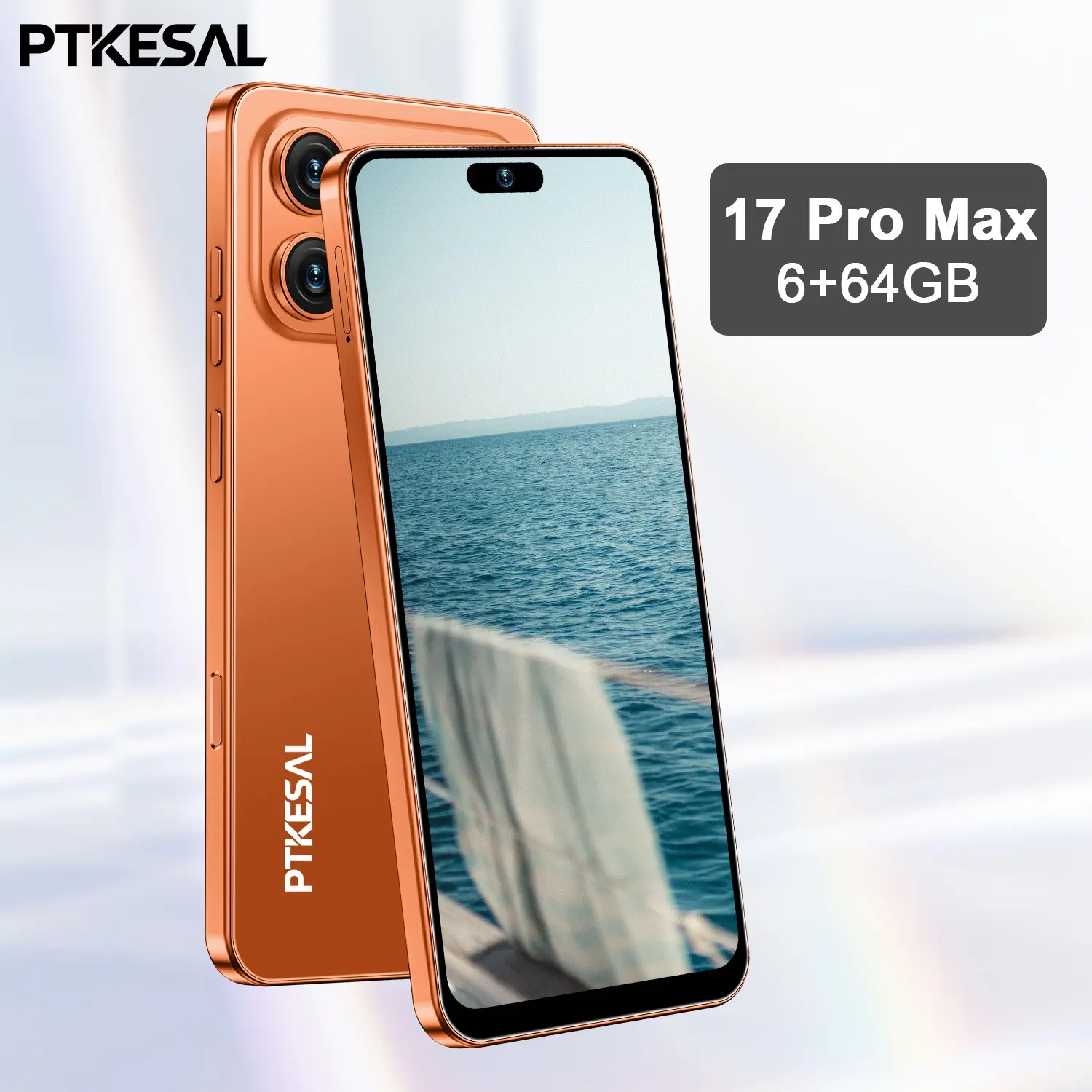 PTKESAL-6.93-inch smartphone 6GB+64GB memory 16MP+20MP high-definition pixel Android 12.0 version 5000mAh battery 8-core MTK6762 processor dual SIM card face unlock fingerprint unlock smartphone