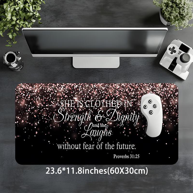 Glitter Pattern Mouse Pad, Rectangle Gaming Mouse Pad, Non-Slip Mousepad, Office Desk Keyboard Mouse Mat for Home Office Game Room Desk, Premium Multipurpose Mousepad