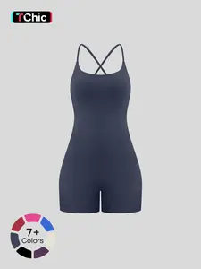Cross-Border Backless Yoga, Fitness Dance Bodysuit, Butt Lifting, Ruched Micro Flare, Seamless Design, Ideal for Workout & Dance