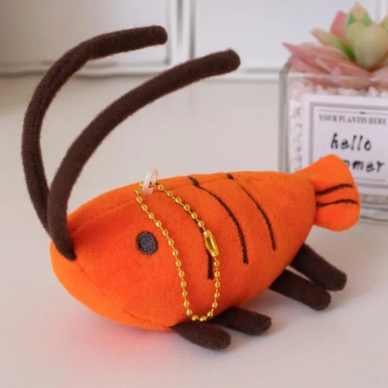 Kawaii Simulation Lobster Plush Keychain Mini Stuffed Toy Pendant Gift