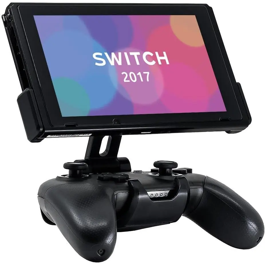 S1  Console  and Controller Mount Compatible with   and Pro Controller, Adjustable Video  Holder Stand Clip, Gray