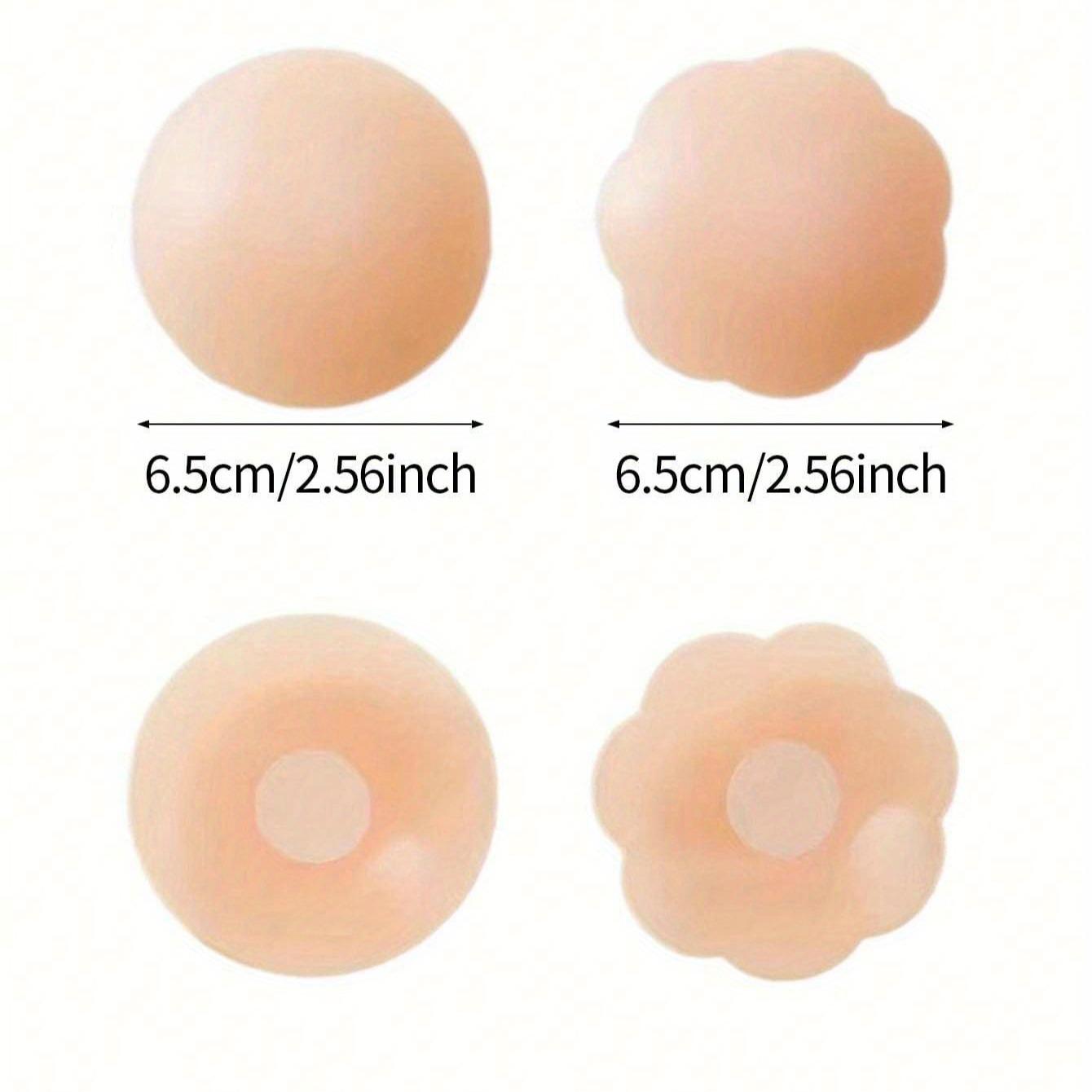 5 Pairs of Reusable Silicone Nipple Covers, Soft Women's Strapless Bra Petals, Lift and Support Breast Adhesive Pasties for All Occasions