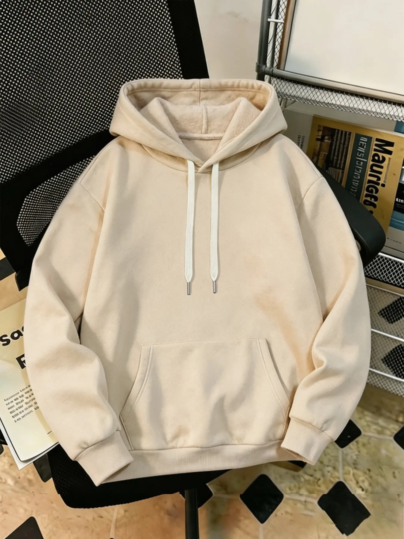 Td Daily Loungewear Streetwear Casual Oversized Pullover Hoodie, Soft Pocket Adjustable Drawstring Sweatshirt, Custom Print Unisex, 9 Colors Available