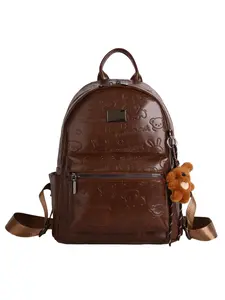 Large Capacity Commuter Retro Casual Backpack Women Trendy Simple Design Student Travel Bag