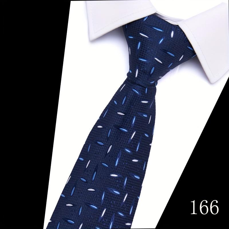 Classic 5-Piece Woven Necktie Set for Male Adults, Patterned Formal Fashion Accessories with Cufflinks and Tie Clip
