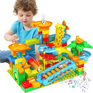 Marble Run for Kids Ages 4-8, 167 PCS Classic Big Size Blocks Set, Crazy Marble Run Building Blocks with 4 Balls Race Track, STEM Toys Bricks Set Christmas Toys for Boys & Girlsfidget toys