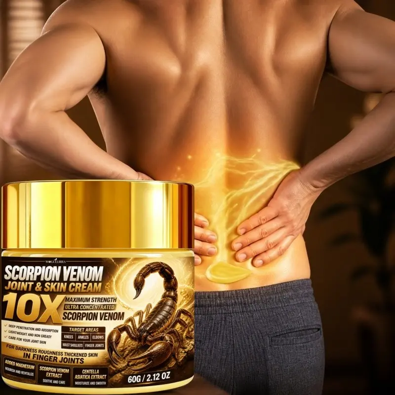 Super Strong Gold Scorpion Venom Joint and Skin Cream, Moisturizing, Quick Absorption, Non-Greasy, for Knees, Hands, Back, Waist, Neck