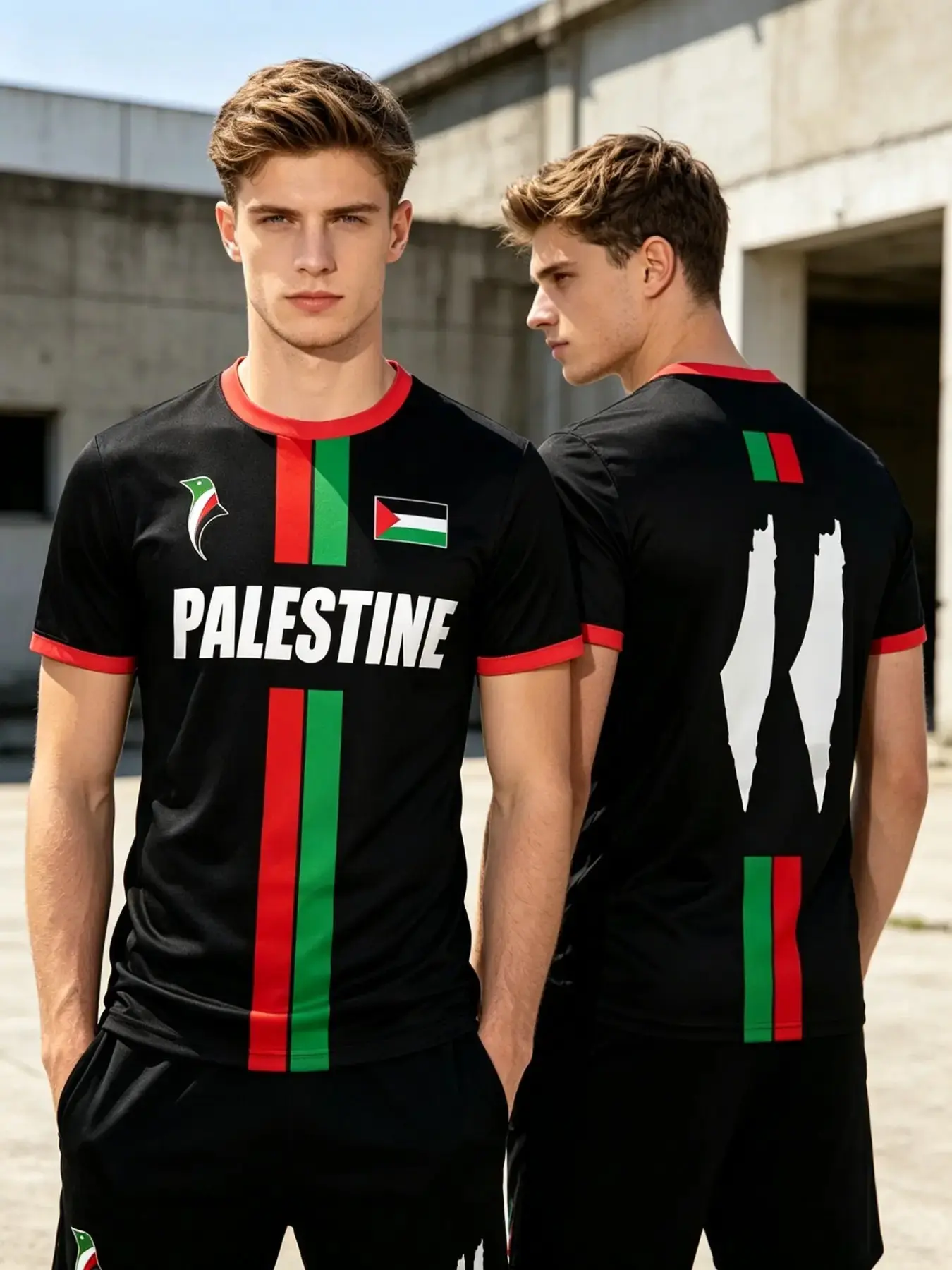 2026 New Palestine Football T-Shirt, Summer Unisex Palestine Jersey, Sporty Long Loose-Fit Top, All-Season Gift Wholesale