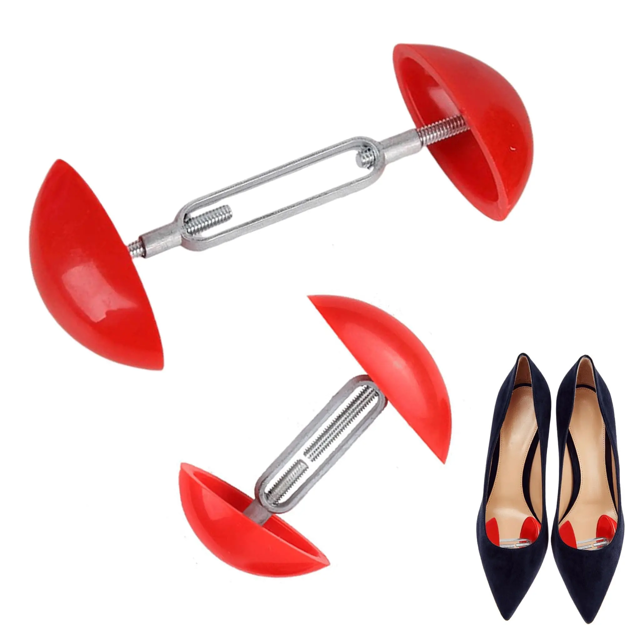 Shoe Stretcher Mini Shoe Tree 2PCS Width Adjustable Fit Expander Plastic Portable Ergonomic Women Mall Home Travel
