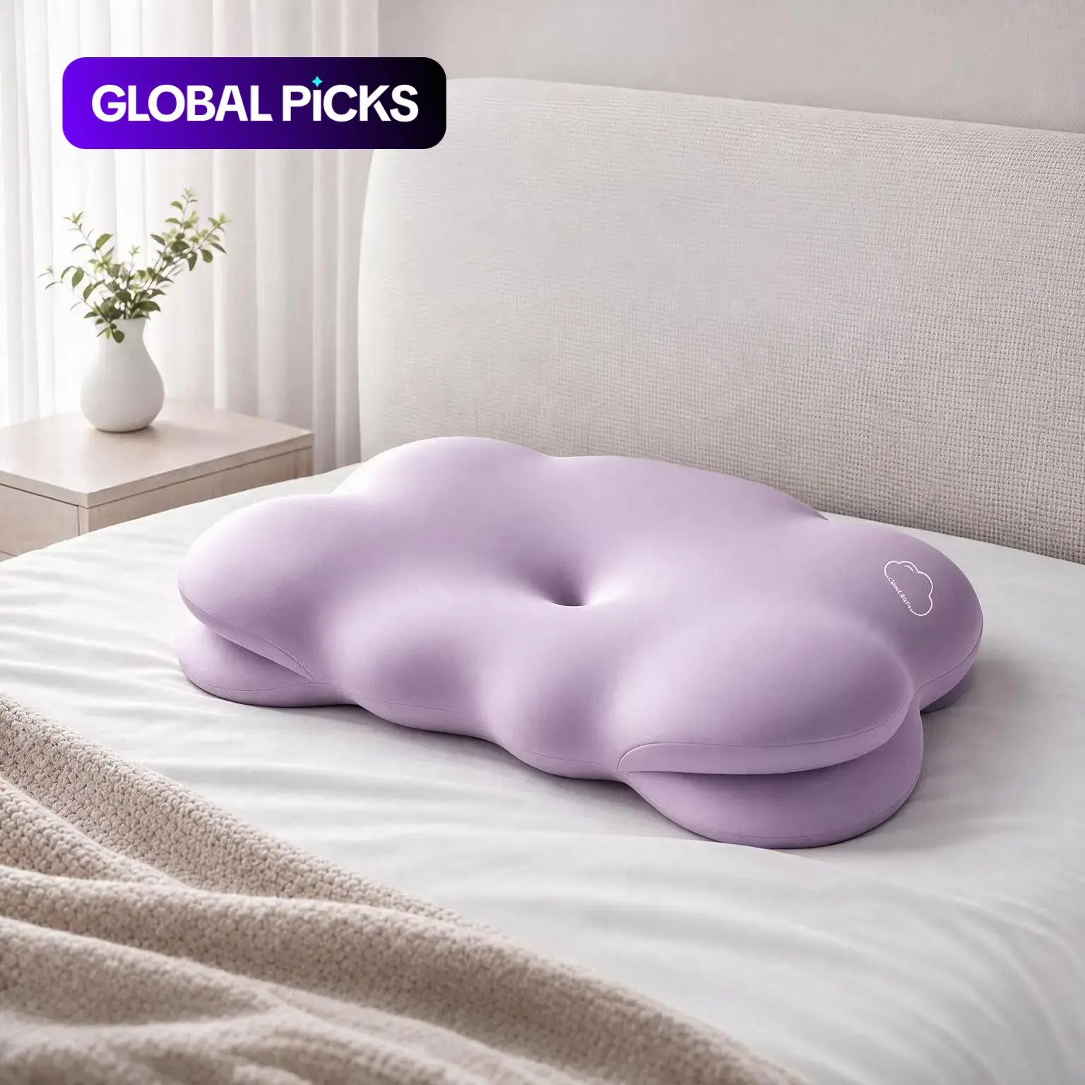 Somelle DeepRest Cloud Pillow 2.0, 3-Zone Cooling Orthopedic Memory Foam Ergonomic Pillow for Neck Pain Relief, Morandi Upgraded for Side Back Stomach Sleepers #GLOBAL PICKS