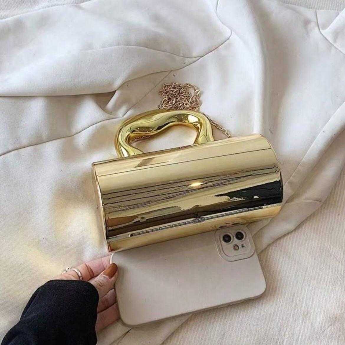 Solid Color Acrylic Box Bag, New Fashion Personalized Handle Handbag, Cylinder Shaped Chain Shoulder Bag Crossbody Bag, Phone & Coin Purse, Suitable For Work, Commute, Date, Shopping, Travel, Romantic Valentine's Gift For Couples