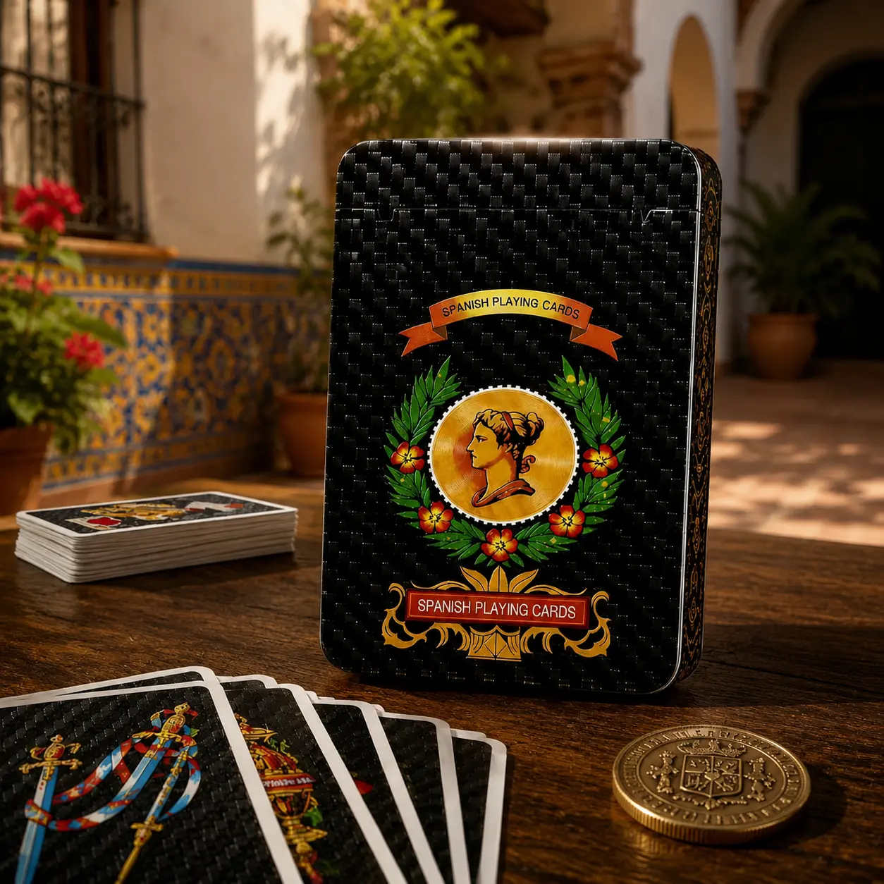 Original Spanish Playing Cards Cartas Españolas Waterproof Plastic Card Deck for Mexican Puerto Rican Card Games