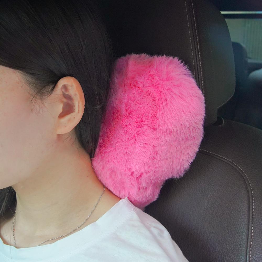 Heart Shaped Headrest Pillow, 1 Count Soft & Comfortable Car Neck Pillow, Plush Neck Pillow, Car Interior Accessories for Women & Girls, Car Accessory